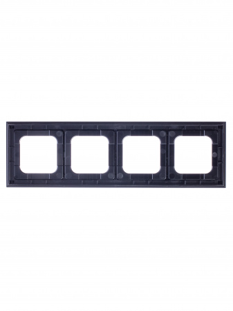ABB Axcent металл/матовый черный Рамка 4-постовая