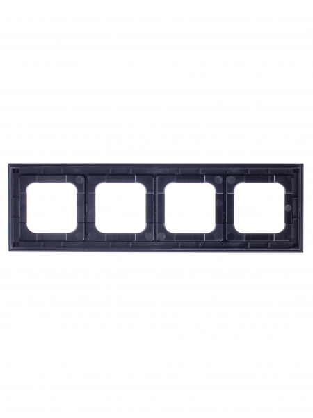 ABB Axcent металл/матовый черный Рамка 4-постовая