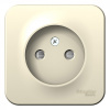 SE Blanca наруж Молочная Розетка б/з со шторками 16А, 250В, изолир. пластина