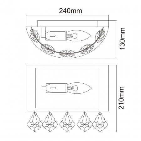 Настенный светильник MW-Light Жаклин 465026201