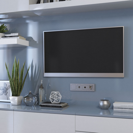 Накладка для RJ-11 (Hammaer серебряный) W1292006