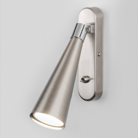 Настенный светильник Horn GU10 SW MRL 1010 сатинированный никель Elektrostandard Horn a047872