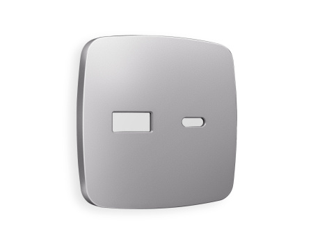 Лицевая панель OMEGA (Сталь матовый) для розетки 2USB тип A+C QUANT OP5110