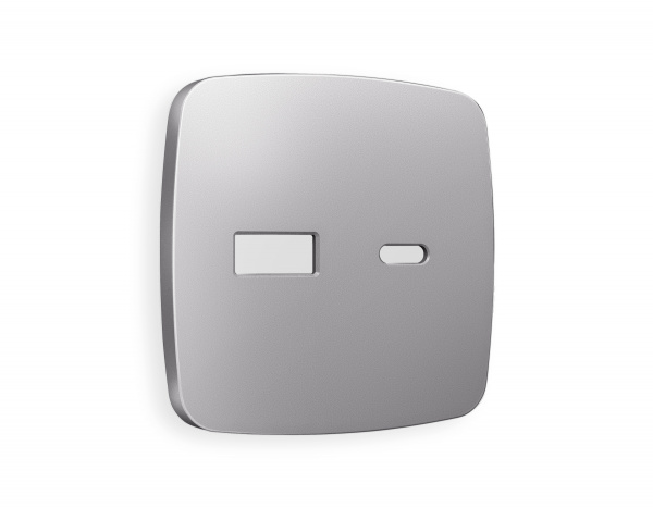 Лицевая панель OMEGA (Сталь матовый) для розетки 2USB тип A+C QUANT OP5110