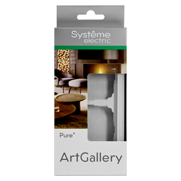 Systeme Electric ArtGallery Pure Матовое органическое стекло Белый Рамка 2-ая