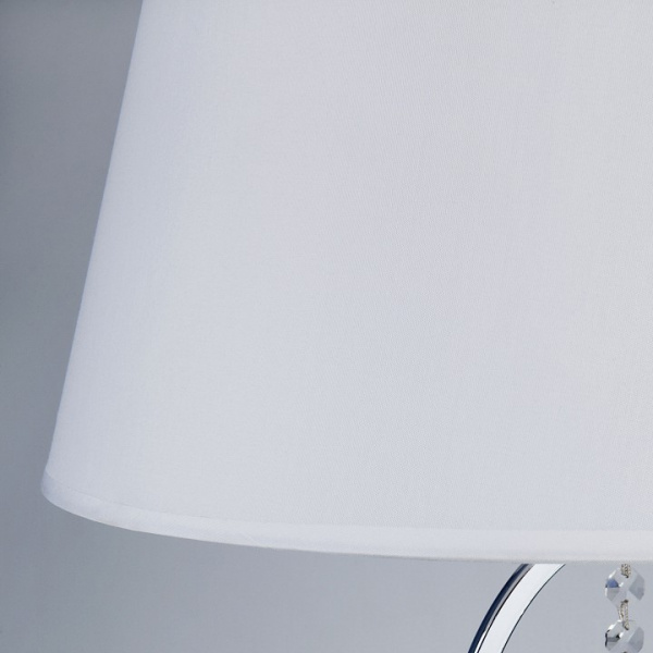 Торшер с белым абажуром 01056/1 хром Eurosvet Madera