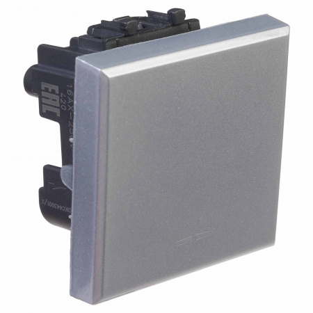 DKC Avanti Закаленная сталь Выключатель одноклавишный 2 модуля