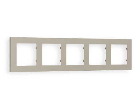 Рамка ALFA Techno (Серо-бежевый матовый) 5-ая AF220365