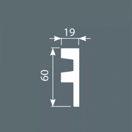 Плинтус PX051, 60х19, 2000мм, Экополимер/14