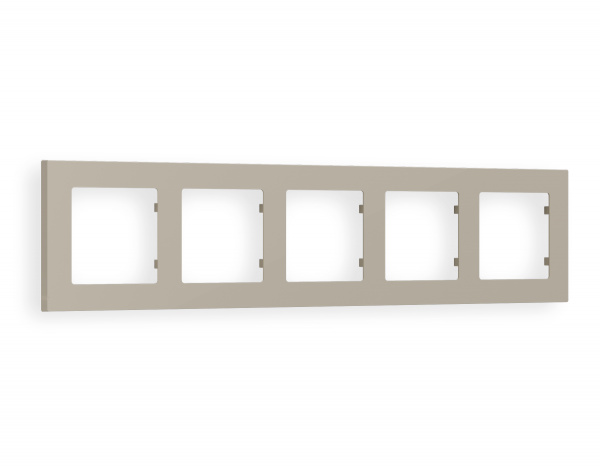 Рамка ALFA Techno (Серо-бежевый матовый) 5-ая AF220365