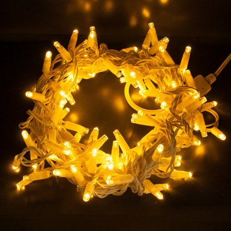 Гирлянда нить 10м IP65 400-101 теплый белый Eurosvet 400-101