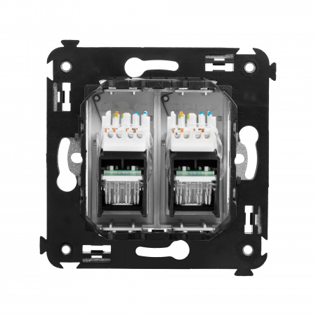 DKC Avanti Закаленная сталь Компьютерная розетка RJ-45 двойная  категория  6А