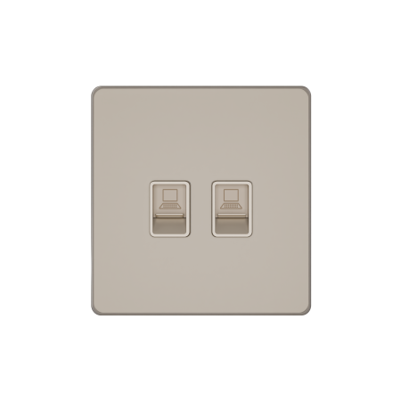 Systeme Electric Systeme Infinity Песчаный берег Розетка информационная RJ-45 кат.5e 2-я