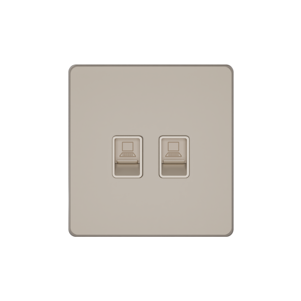 Systeme Electric Systeme Infinity Песчаный берег Розетка информационная RJ-45 кат.5e 2-я