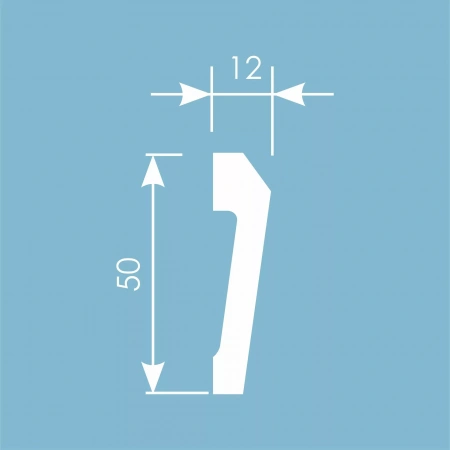 Молдинг MX047, 50х12, 2000мм, Экополимер/18