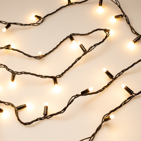 Arlight Светодиодная гирлянда ARD-STRING-CLASSIC-10000-BLACK-100LED-MILK-STD Warm (230V, 7W) (Ardecoled, IP65)