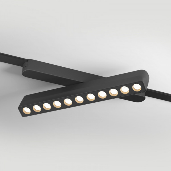 DK5308-BK Светильник для трека Air, серия Grill 3000 со светодиодом, L230*W26*H60мм, 48V DC, 12W, RA?90, 36°, 3000K, IP20, черный, алюминий