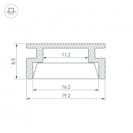 Профиль Arlight HR-2000 ANOD 019190