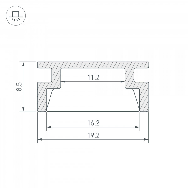 Профиль Arlight HR-2000 ANOD 019190