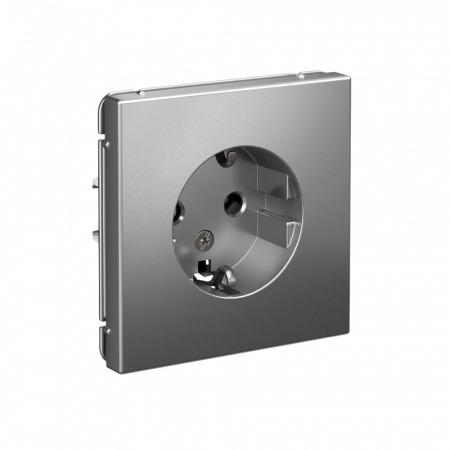 Systeme Electric ArtGallery Сталь Розетка с заземлением, 16А, механизм