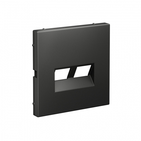 Systeme Electric ArtGallery Базальт Накладка двойная для информационных функций типа Keystone