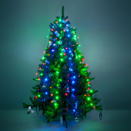 Гирлянда занавес на ель 0,45*1,5 м IP20 200-003 мульти Eurosvet 200-003