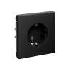 Systeme Electric ArtGallery Карбон Розетка с заземлением со шторками, 16А, механизм