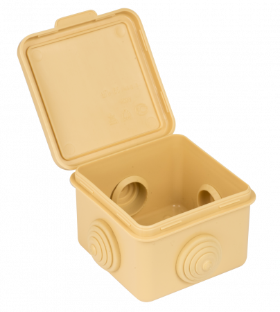 EKF PROxima Коробка распаячная КМР-030-036 пылевлагозащитная, 4 мембранных ввода (65х65х50) светлое дерево