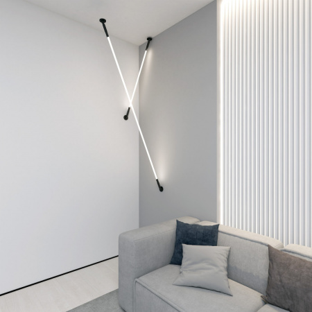 DK7505-BK Cветильник-трос в оплетке FLEX со светодиодом 5м 24V DC 86W 360° 3000К IP20 черный Цветопередача: >90, Световой поток: 3850Лм