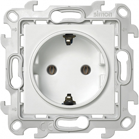 Simon 24 Белая Розетка 2К+3 Sсhuko без защитных шторок