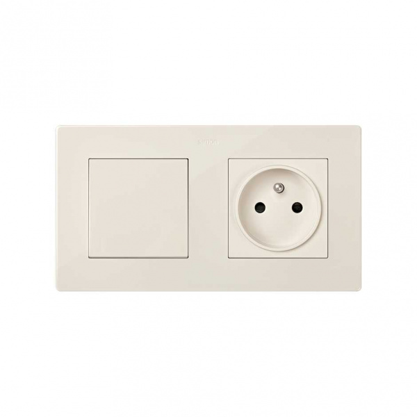 Simon 24 Слоновая кость Рамка 2-ая