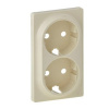 Legrand Valena LIFE Сл.кость Накладка розетки с/з 2-ной