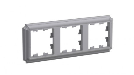 Systeme Electric AtlasDesign Antique Сталь Рамка 3-ая, универсальная