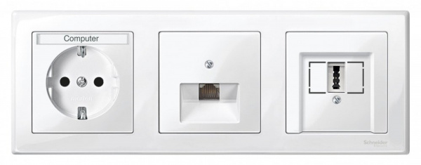 SE Merten SM M-Smart Бел глянец Рамка 3-ая