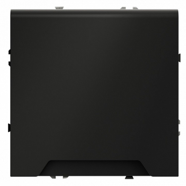 Розетка встраиваемая VOLTUM S70 с заземлением, защитными шторками и крышкой 16А, (черный матовый)