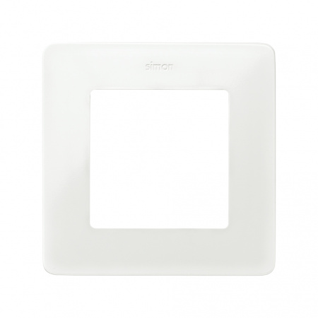 Simon S82 Detail Рамка на 1 пост матового белого цвета с основанием белого цвета