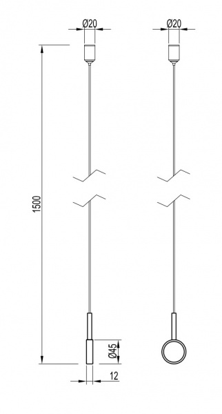 Arlight Подвес ART-APRIORI-HANG-TUBE-L1500 (OG) (IP20 Металл, 3 года)