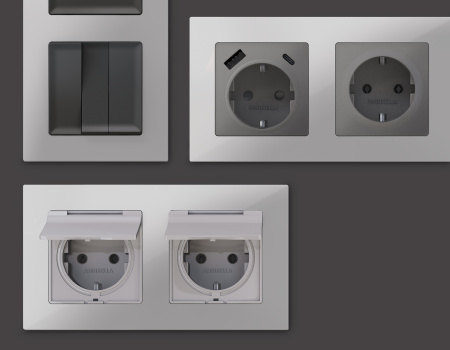 Рамка ALFA Techno (Серебро глянец) 3-ая AF220403