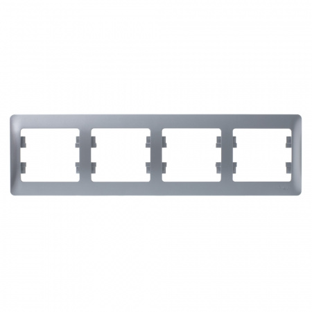 SE Glossa Алюминий Рамка 4-ая, горизонтальная