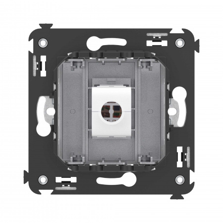 DKC Avanti Компьютерная розетка RJ-45 без шторки в стену, кат.5е одинарная, Закаленная сталь