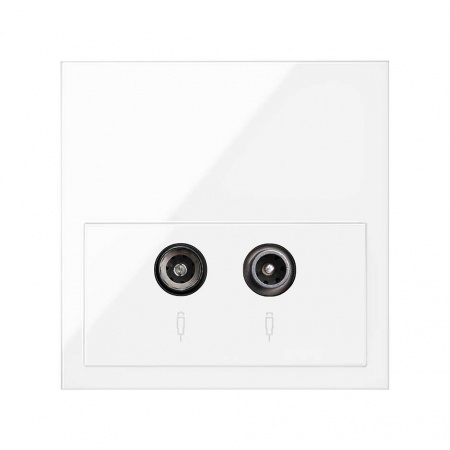 Simon 100 Розетка R-TV+SAT проходная