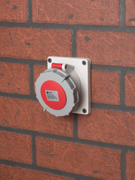 EKF PROxima Розетка стационарная внутренняя угловая 4152 3Р+РЕ+N 16А 380В IP67