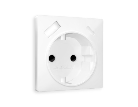 Лицевая панель ALFA (Белый матовый) для электрической розетки с/з со шторками 2USB A+C QUANT AP1300