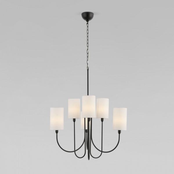 Подвесная люстра с тканевыми абажурами 60164/6 черный Eurosvet Abbey
