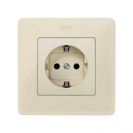 Simon 82 Слоновая кость Накладка розетки 1-ая с/з