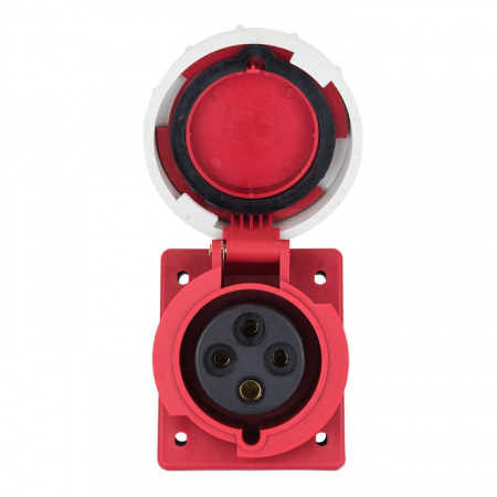 EKF PROxima Розетка стационарная внутренняя угловая 4142 3Р+РЕ 16А 380В IP67