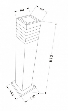 Фонарь уличный (столб) O578FL-01B Maytoni Unter den Linden