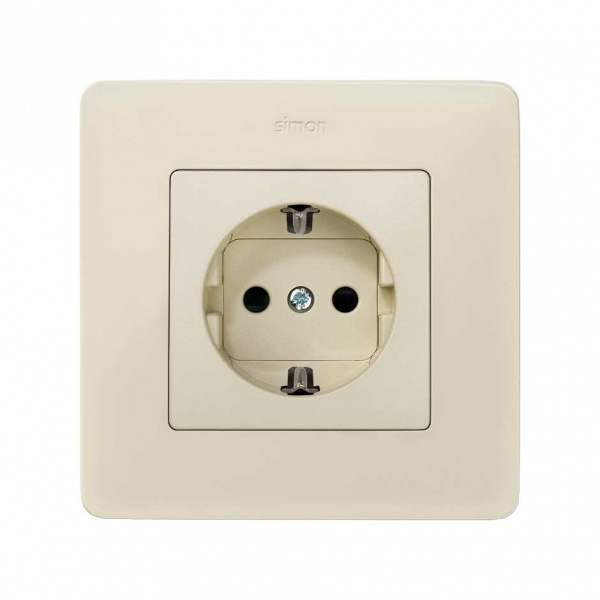 Simon 82 Слоновая кость Накладка розетки 1-ая с/з