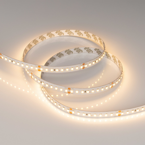 Светодиодная лента Arlight 7,7W/m 144LED/m 2835SMD теплый белый 5M RT-A144-10mm 24V Warm2700 038781