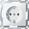 SE Merten SM Бел глянец Розетка с/з безвинт.зажим